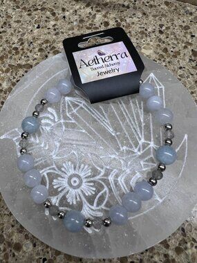 Aquamarine & Angelite Vitality Bracelet